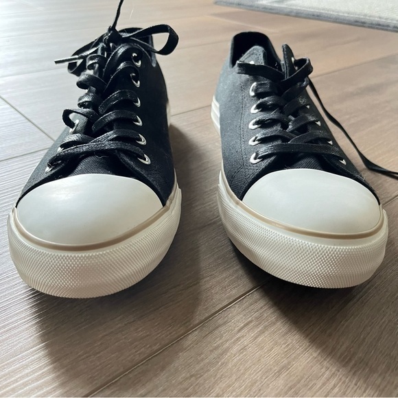 Republic Mens NR01040001 Black Low Top Night Cap Canvas Size 9.5 Sneakers - Picture 5 of 12